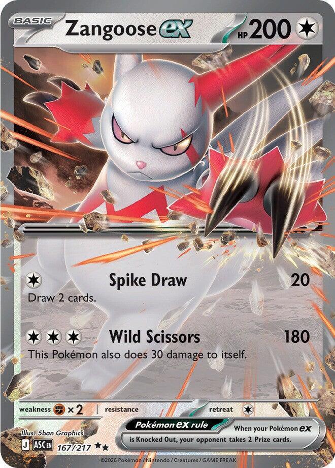 Zangoose ex 167/217 (ME: Ascended Heroes)  - Holofoil | Good Games Adelaide SA
