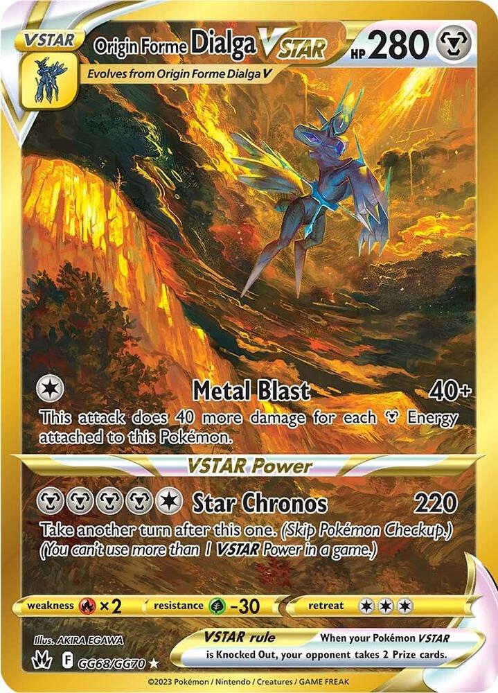 Origin Forme Dialga VSTAR Secret GG68/GG70 (Crown Zenith: Galarian Gallery)  - Holofoil | Good Games Adelaide SA