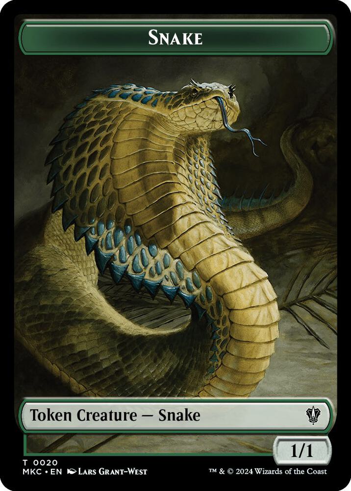 Snake Morph Double Sided Token 20 // 30 (Commander: Murders at Karlov Manor)  | Good Games Adelaide SA