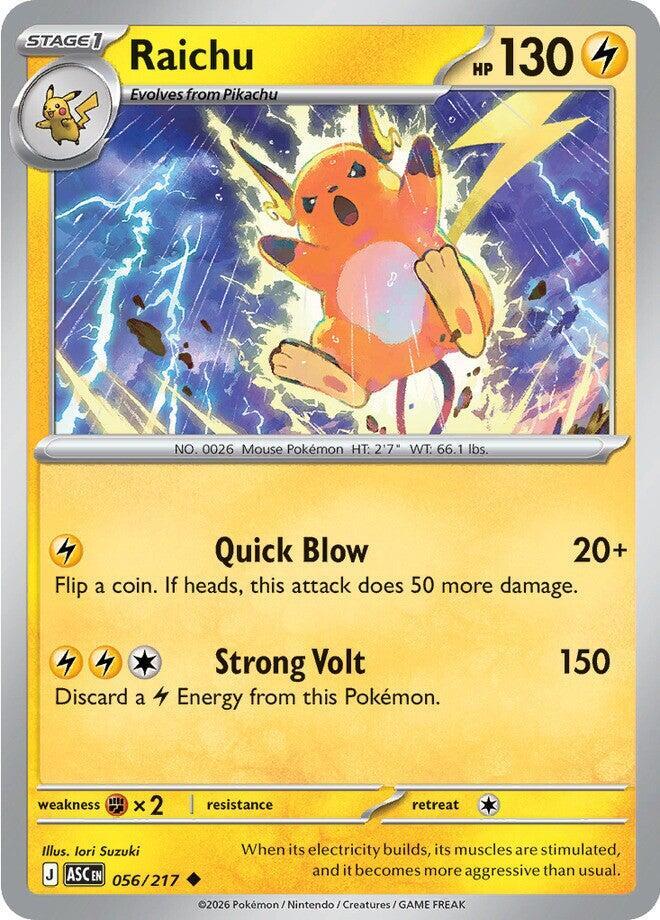 Raichu 056/217 (ME: Ascended Heroes)  - Reverse Holofoil | Good Games Adelaide SA
