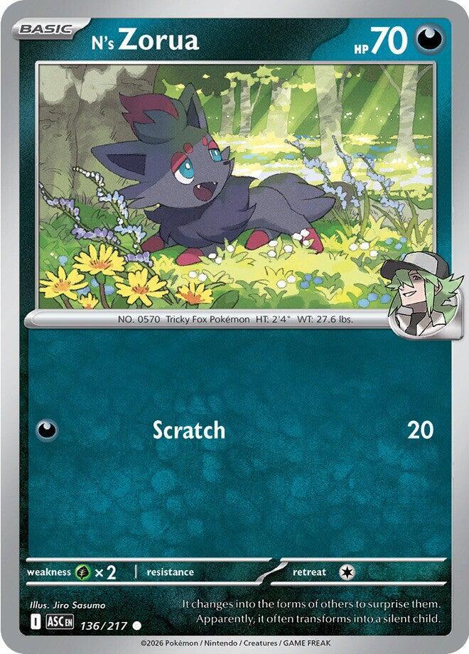 N's Zorua 136/217 (ME: Ascended Heroes)  | Good Games Adelaide SA