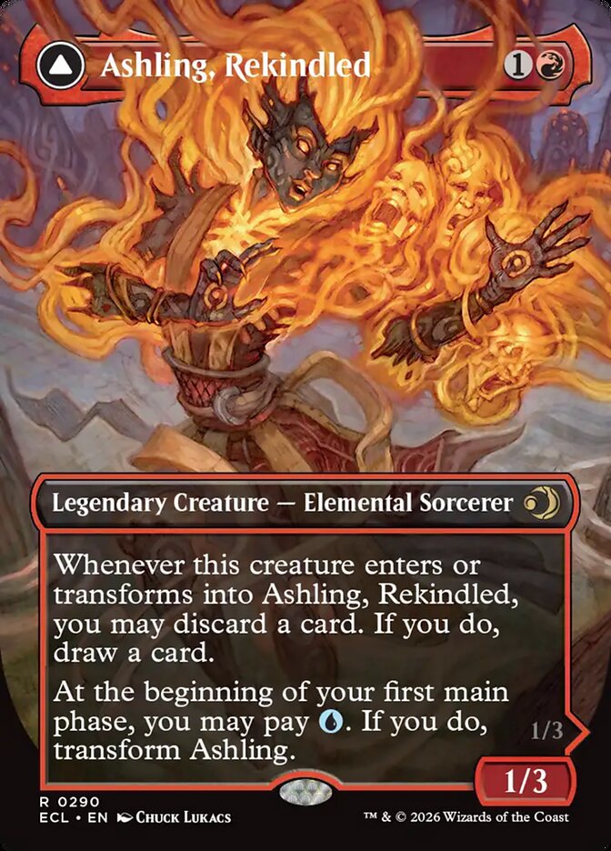Ashling, Rekindled // Ashling, Rimebound  290 (Lorwyn Eclipsed)  - Foil | Good Games Adelaide SA