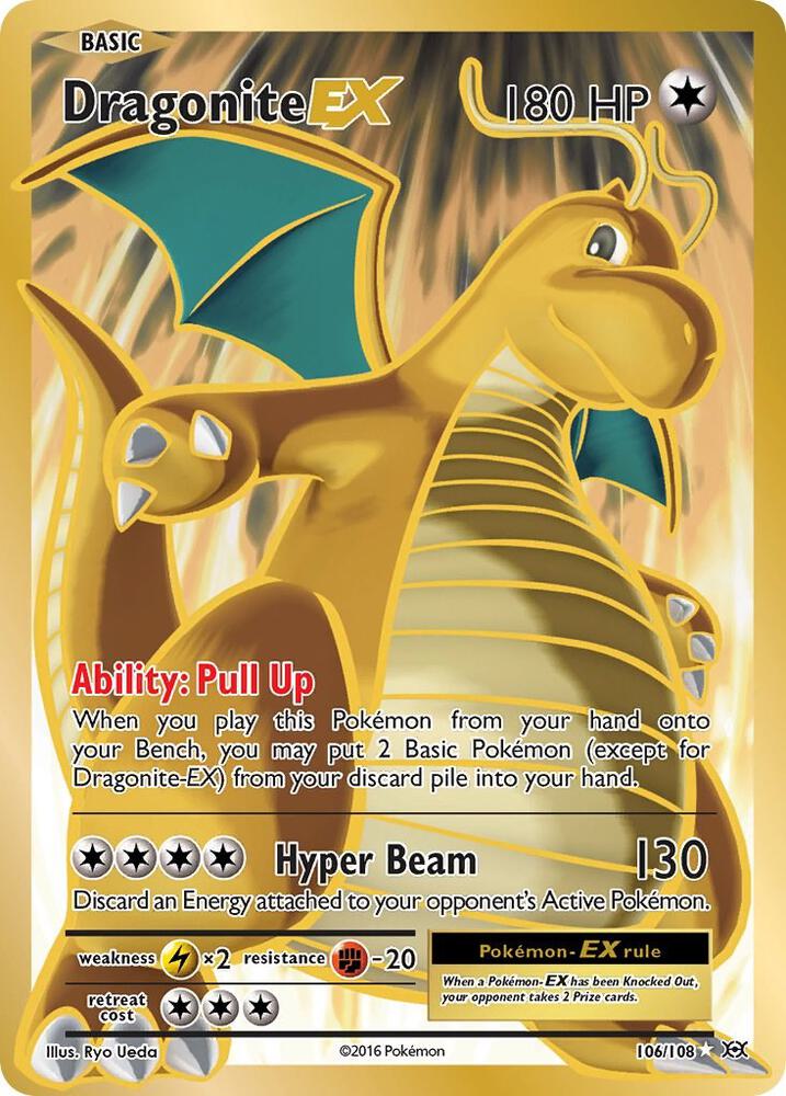 Dragonite EX Full Art 106/108 (XY - Evolutions)  - Holofoil | Good Games Adelaide SA