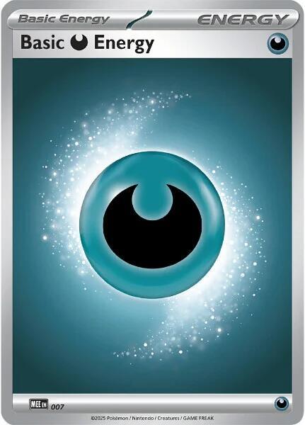 Basic Darkness Energy 007 7 (MEE: Mega Evolution Energies)  - Reverse Holofoil | Good Games Adelaide SA