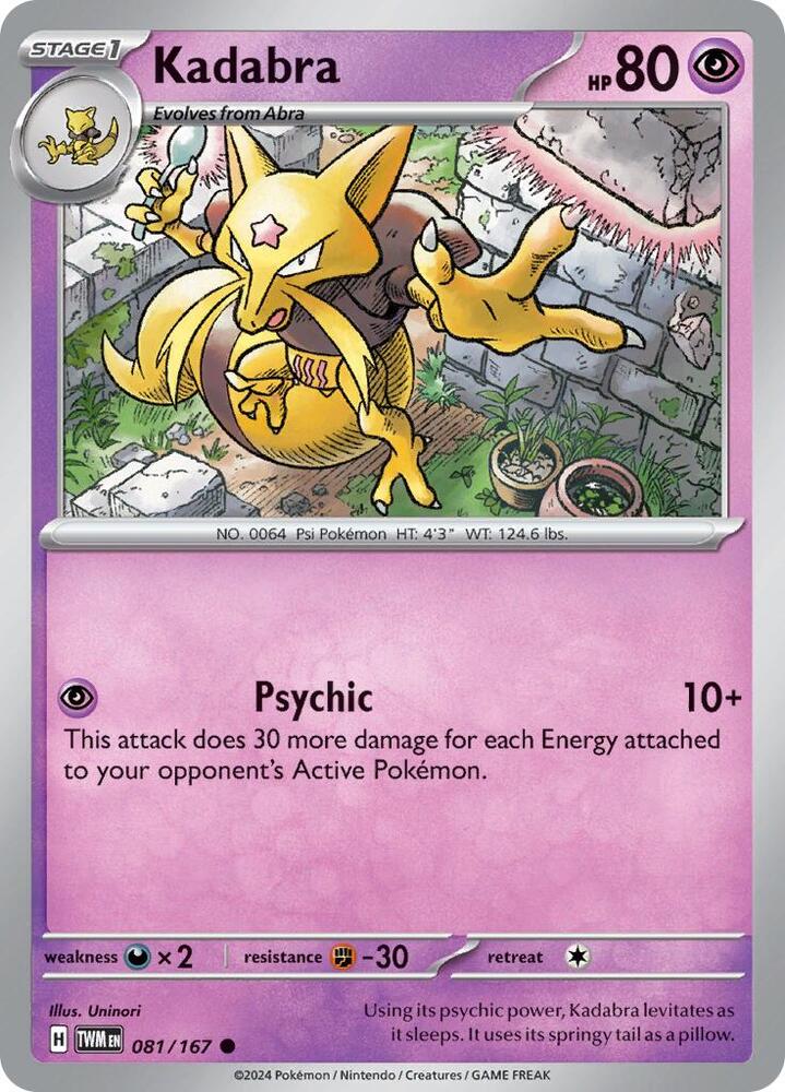Kadabra 081/167 (SV06: Twilight Masquerade)  | Good Games Adelaide SA