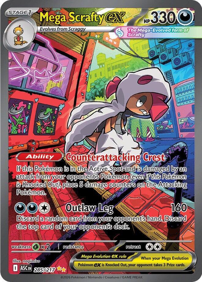 Mega Scrafty ex 285/217 (ME: Ascended Heroes)  - Holofoil | Good Games Adelaide SA