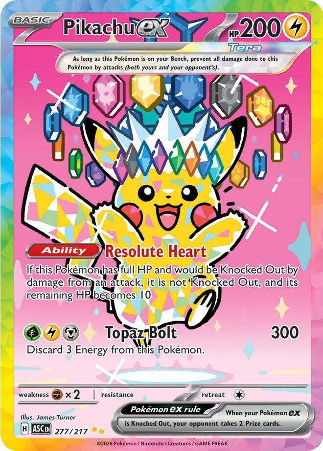 Pikachu ex 277/217 (ME: Ascended Heroes)  - Holofoil | Good Games Adelaide SA
