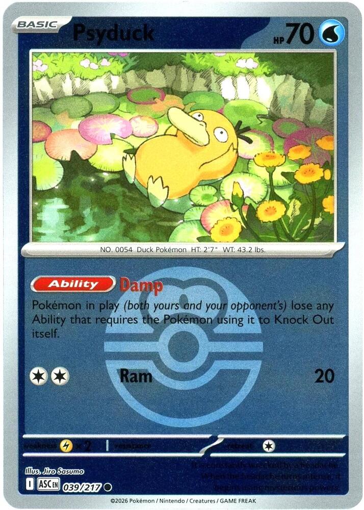 Psyduck 039/217 (ME: Ascended Heroes)  - Reverse Holofoil | Good Games Adelaide SA
