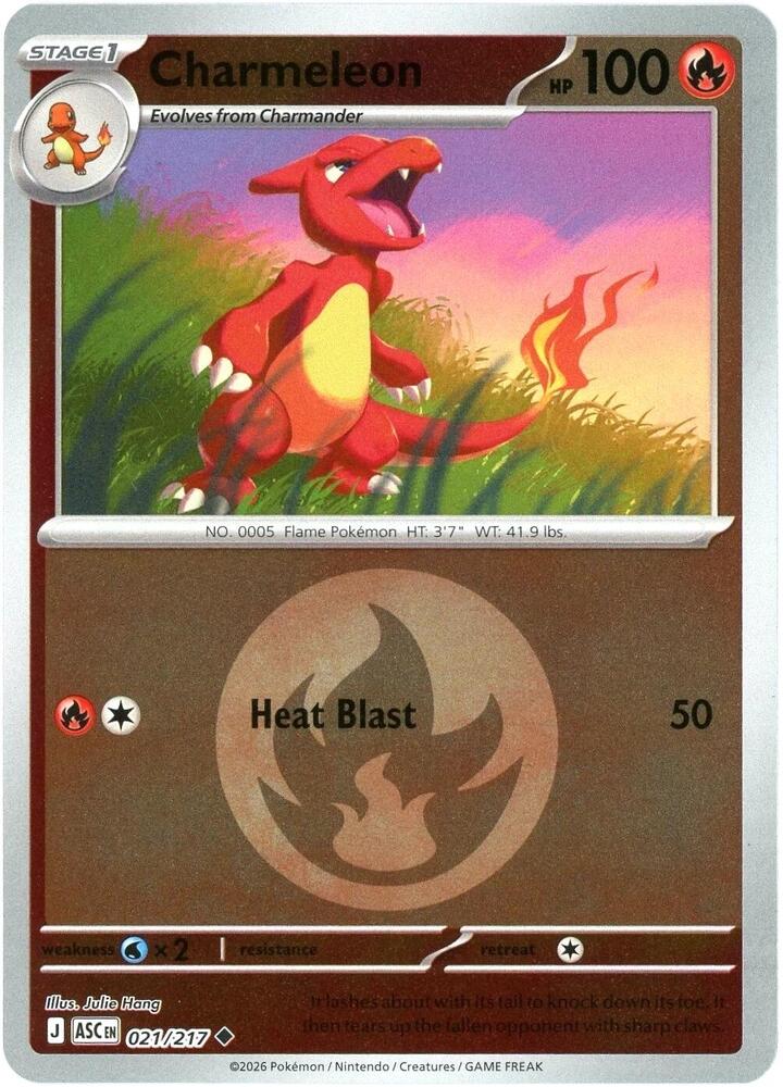 Charmeleon 021/217 (ME: Ascended Heroes)  - Reverse Holofoil | Good Games Adelaide SA