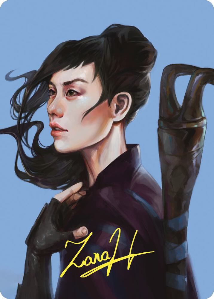 Yuriko the Tigers Shadow Art Card Gold Stamped Signature 62 (Art Series: Commander Masters)  | Good Games Adelaide SA