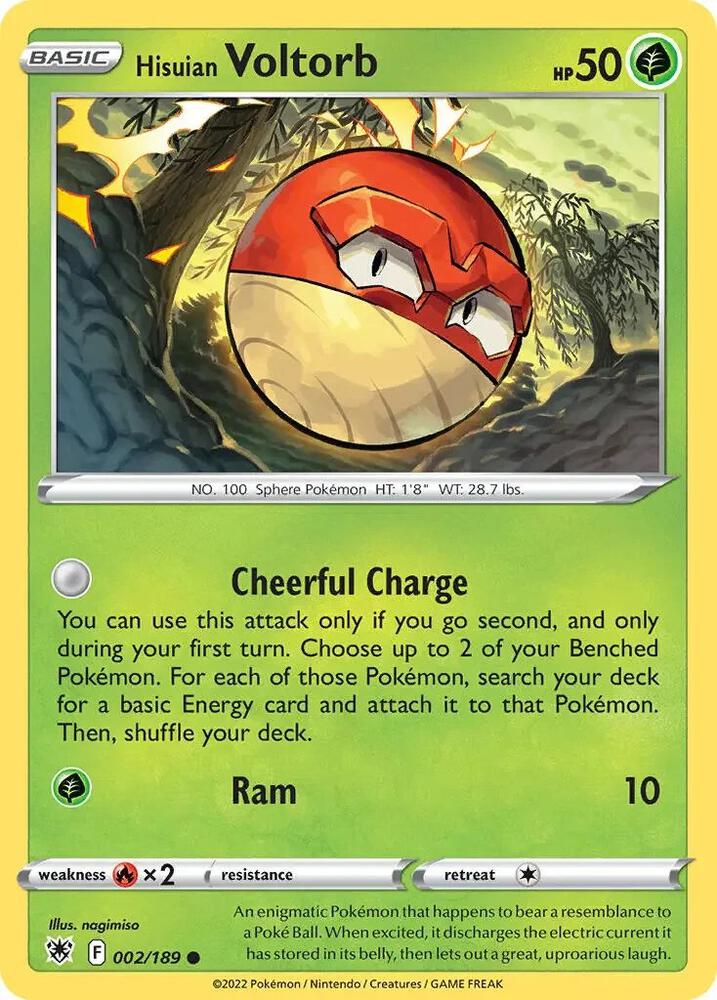 Hisuian Voltorb 002 189 Cosmos Holo 002/189 (Deck Exclusives)  - Holofoil | Good Games Adelaide SA