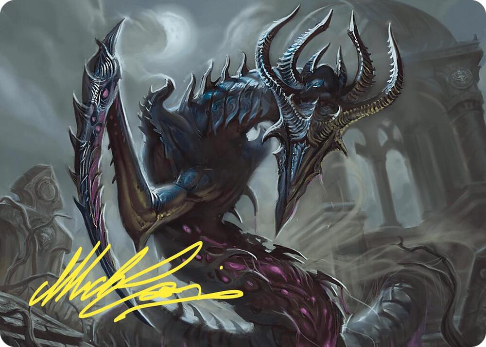 Crypt Sliver Art Card Gold Stamped Signature 77 (Art Series: Commander Masters)  | Good Games Adelaide SA