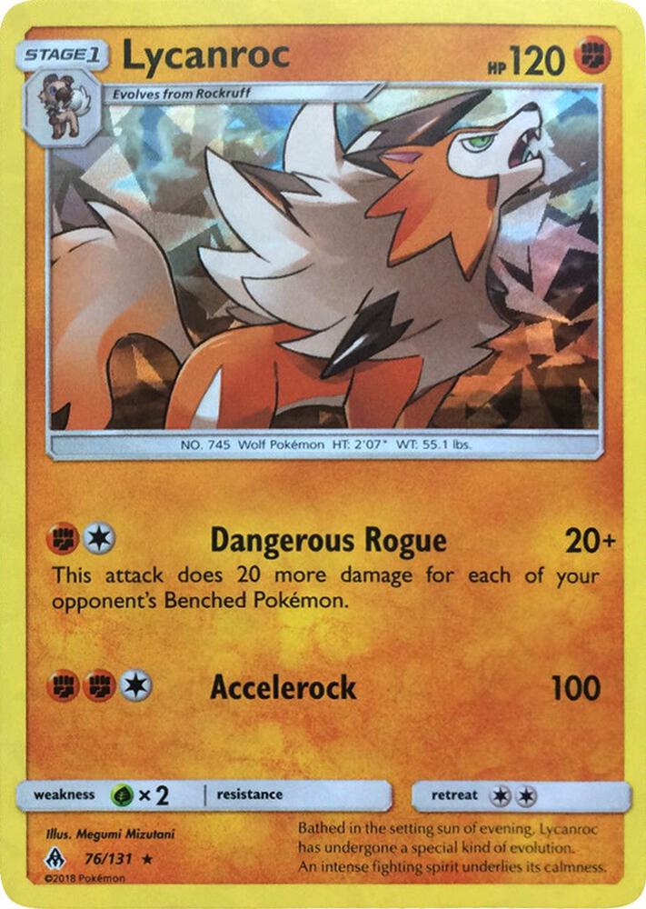 Lycanroc 76 131 SM Forbidden Light 076/131 (Deck Exclusives)  - Holofoil | Good Games Adelaide SA