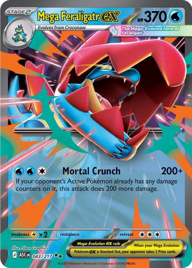 Mega Feraligatr ex 043/217 (ME: Ascended Heroes)  - Holofoil | Good Games Adelaide SA