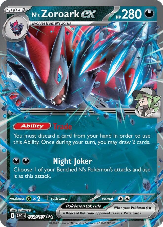 Ns Zoroark ex 137/217 (ME: Ascended Heroes)  - Holofoil | Good Games Adelaide SA