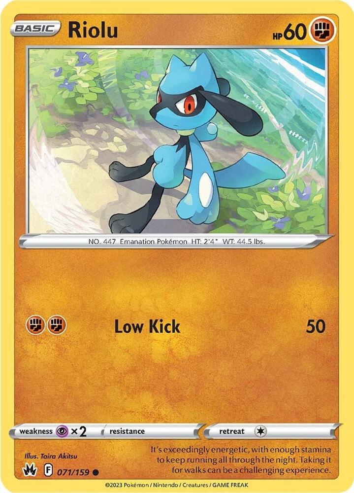 Riolu 071/159 (Crown Zenith)  | Good Games Adelaide SA