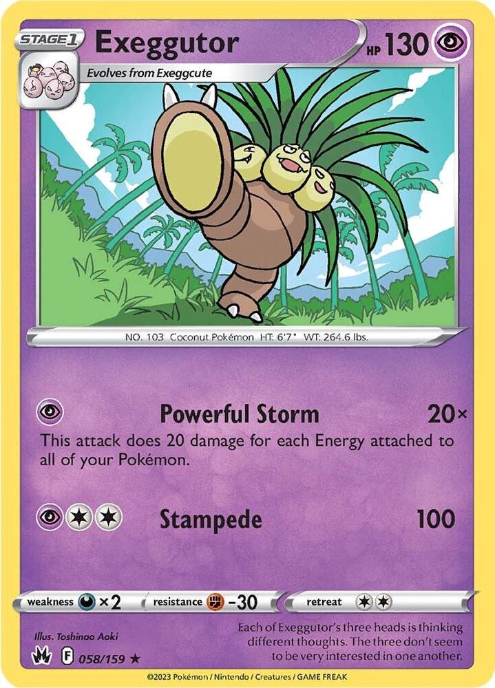 Exeggutor 058/159 (Crown Zenith)  | Good Games Adelaide SA