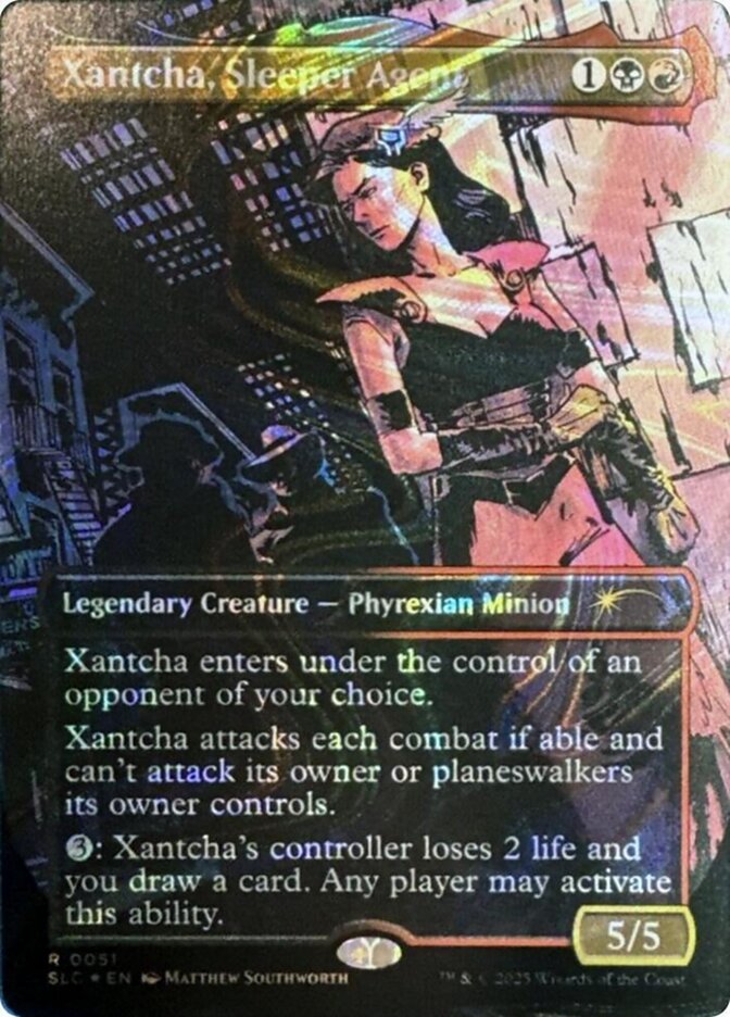 Xantcha, Sleeper Agent 51 (Secret Lair Countdown Kit)  - Borderless Halo Foil | Good Games Adelaide SA