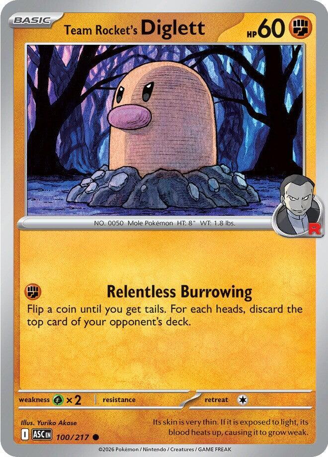 Team Rocket's Diglett 100/217 (ME: Ascended Heroes)  - Reverse Holofoil | Good Games Adelaide SA