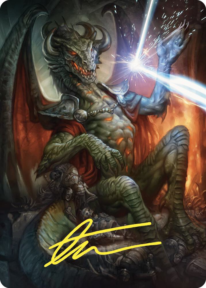 Deflecting Swat Art Card Gold Stamped Signature 66 (Art Series: Commander Masters)  | Good Games Adelaide SA