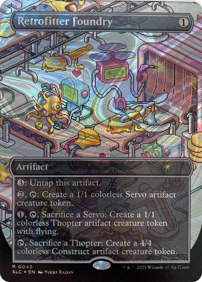 Retrofitter Foundry 45 (Secret Lair Countdown Kit)  - Borderless Halo Foil | Good Games Adelaide SA