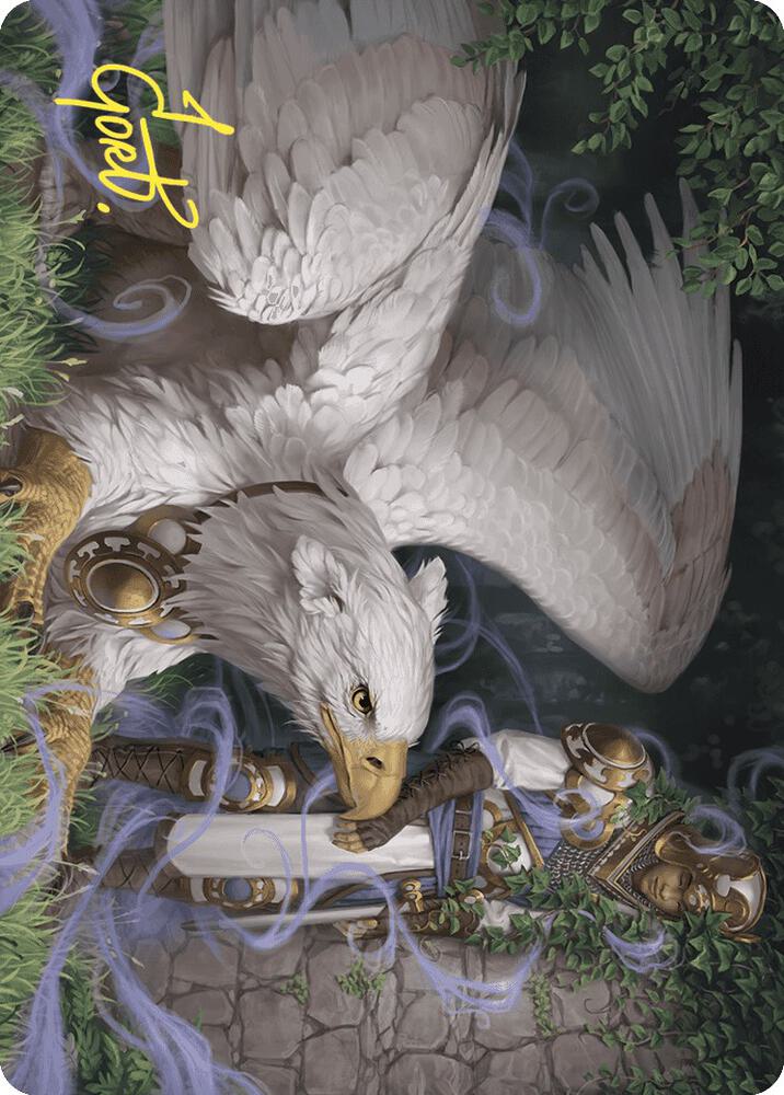 Dutiful Griffin Art Card Gold Stamped Signature 3 (Art Series: Wilds of Eldraine)  | Good Games Adelaide SA