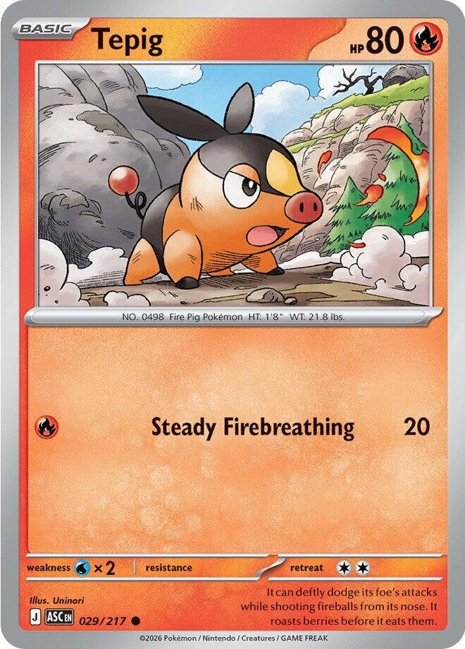 Tepig 029/217 (ME: Ascended Heroes)  - Reverse Holofoil | Good Games Adelaide SA