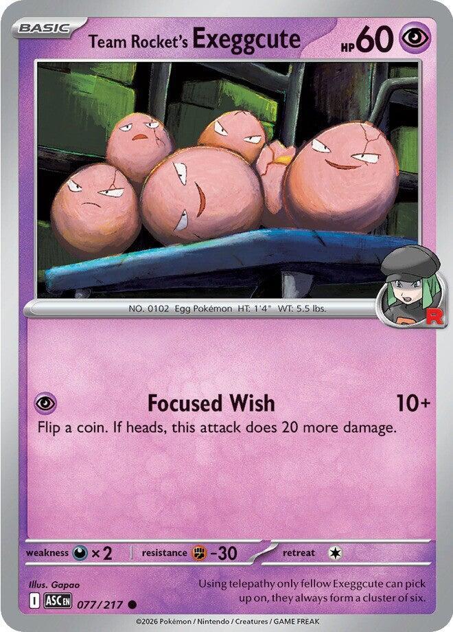 Team Rocket's Exeggcute 077/217 (ME: Ascended Heroes)  | Good Games Adelaide SA