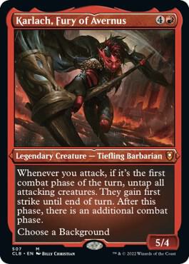 Karlach Fury of Avernus Foil Etched 507 (Commander Legends: Battle for Baldur's Gate)  - Foil | Good Games Adelaide SA