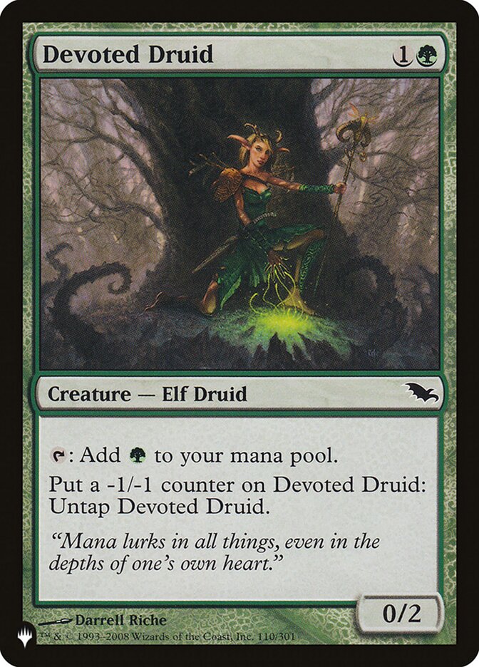 Devoted Druid 110/301 (The List Reprints)  | Good Games Adelaide SA