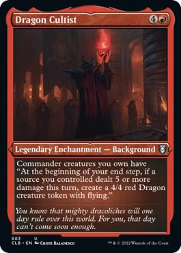 Dragon Cultist Foil Etched 503 (Commander Legends: Battle for Baldur's Gate)  - Foil | Good Games Adelaide SA