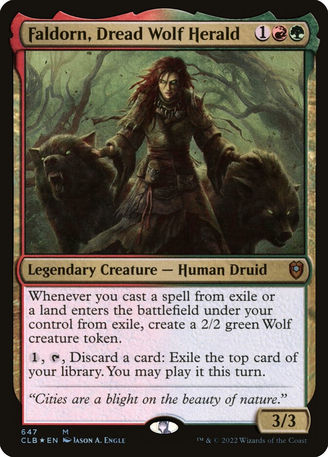 Faldorn Dread Wolf Herald 647 (Commander Legends: Battle for Baldur's Gate)  - Foil | Good Games Adelaide SA