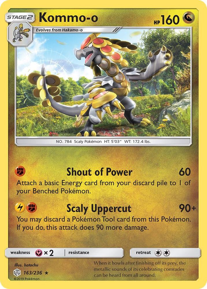 Kommo-o 163/236 (SM - Cosmic Eclipse)  - Holofoil | Good Games Adelaide SA