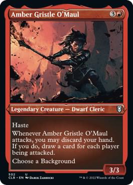 Amber Gristle OMaul Foil Etched 502 (Commander Legends: Battle for Baldur's Gate)  - Foil | Good Games Adelaide SA