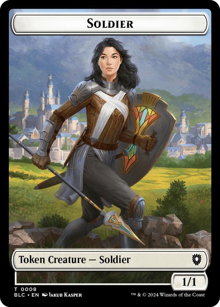 Soldier Citizen Double Sided Token 8 // 33 (Commander: Bloomburrow)  | Good Games Adelaide SA