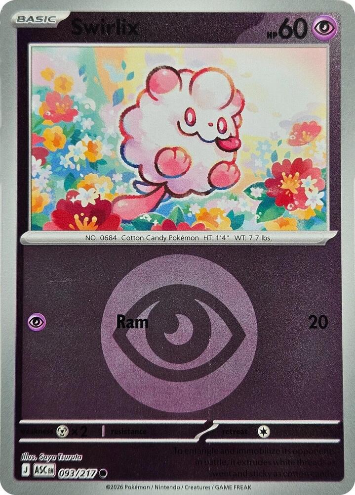 Swirlix 093/217 (ME: Ascended Heroes)  - Reverse Holofoil | Good Games Adelaide SA