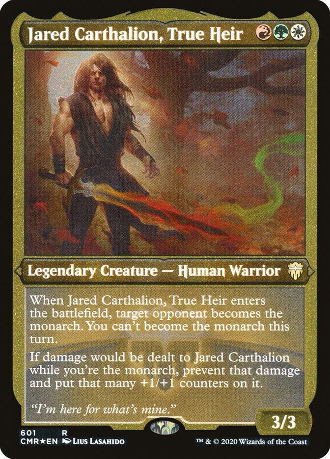 Jared Carthalion True Heir Foil Etched 601 (Commander Legends)  - Foil | Good Games Adelaide SA