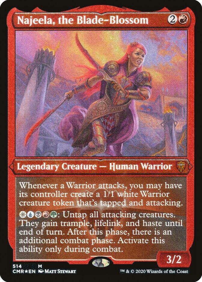 Najeela the Blade Blossom Foil Etched 514 (Commander Legends)  - Foil | Good Games Adelaide SA