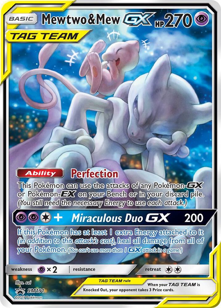 Mewtwo and Mew GX SM191 (SM Promos)  - Holofoil | Good Games Adelaide SA