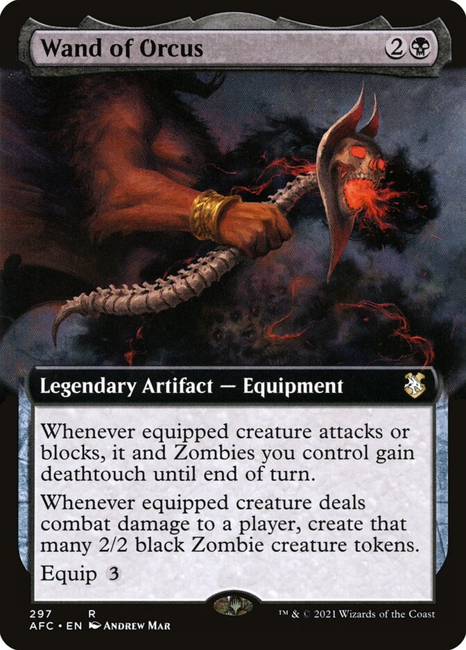 Wand of Orcus Extended Art 297 (Commander: Adventures in the Forgotten Realms)  | Good Games Adelaide SA