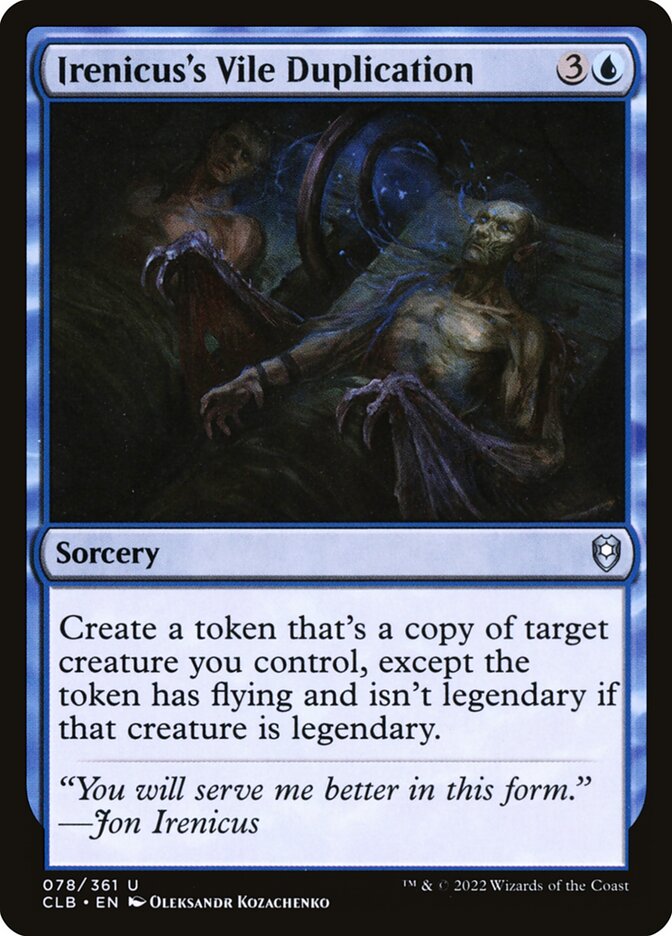 Irenicus's Vile Duplication 78 (Commander Legends: Battle for Baldur's Gate)  - Foil | Good Games Adelaide SA