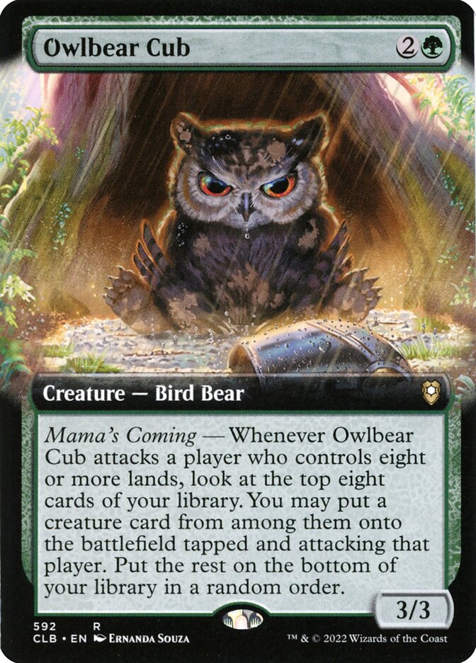 Owlbear Cub Extended Art 592 (Commander Legends: Battle for Baldur's Gate)  | Good Games Adelaide SA