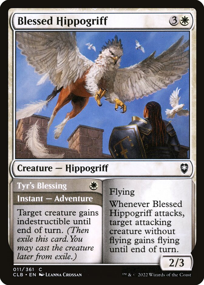 Blessed Hippogriff // Tyr's Blessing 11 (Commander Legends: Battle for Baldur's Gate)  - Foil | Good Games Adelaide SA