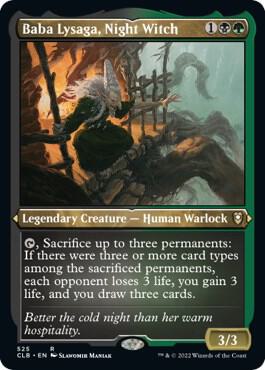 Baba Lysaga Night Witch Foil Etched 525 (Commander Legends: Battle for Baldur's Gate)  - Foil | Good Games Adelaide SA