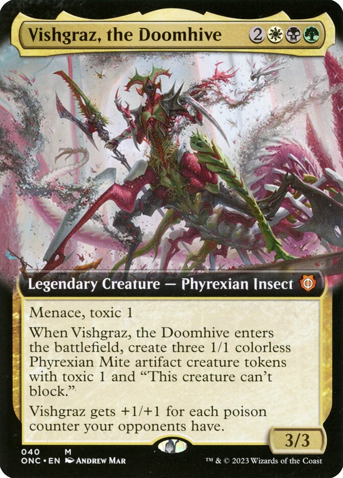 Vishgraz, the Doomhive 40 (Commander: Phyrexia: All Will Be One)  - Extended Art Foil | Good Games Adelaide SA
