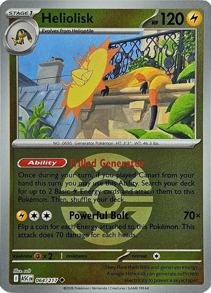 Heliolisk 064 217 Quick Ball 064/217 (ME: Ascended Heroes)  - Reverse Holofoil | Good Games Adelaide SA