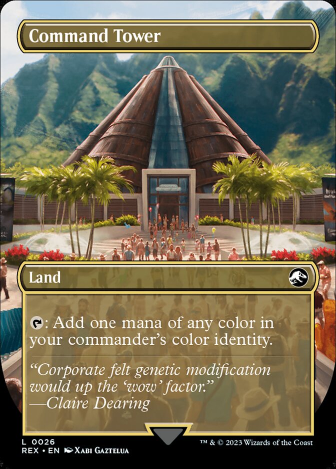 Command Tower 26 (Universes Beyond: Jurassic World Collection)  - Borderless Foil | Good Games Adelaide SA