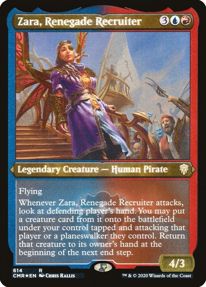 Zara Renegade Recruiter Foil Etched 614 (Commander Legends)  - Foil | Good Games Adelaide SA