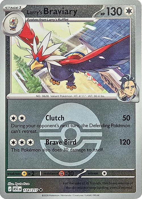 Larry's Braviary 174/217 (ME: Ascended Heroes)  - Reverse Holofoil | Good Games Adelaide SA