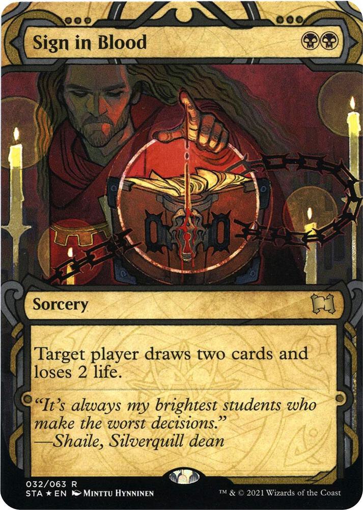 Sign in Blood Foil Etched 32 (Strixhaven: Mystical Archives)  - Foil | Good Games Adelaide SA